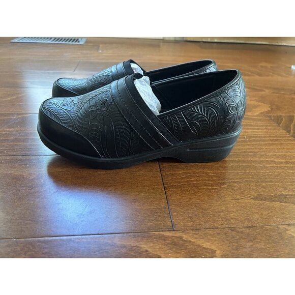 Easy Street Women's Origin, Black Tool Floral Design NEW 9.5 M Slip On - Picture 2 of 7